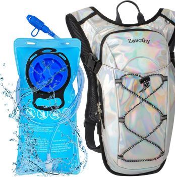 Reflective Hydration Backpack, Hydration Pack – Water Backpack with 2L/3L Hydration Bladder, Essential for Festivals – Rave Hydration Pack for Hiking, Running, Cycling, and Festivals